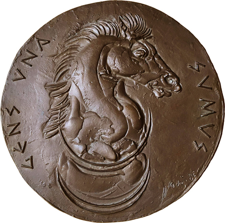 Schacholympiade Luzern 1982 Bronzeguss 1:1
